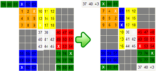 Six Faces Flat Rubik example