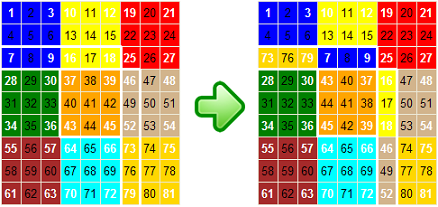 Nine Faces Flat Rubik Puzzle example