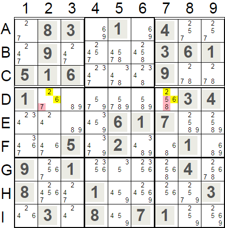 Hidden Pairs In Row