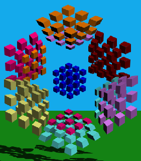 Nine Faces Flat Rubik Puzzle example